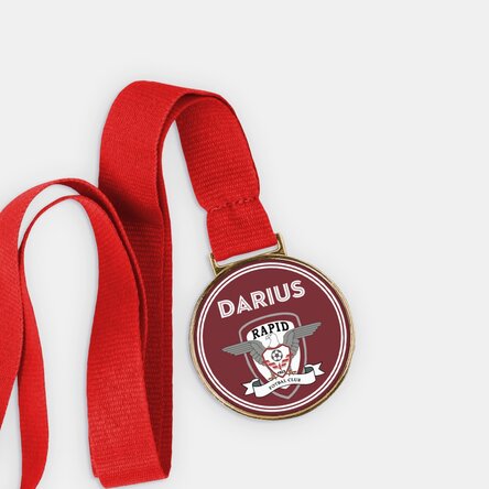 Medalie FC Rapid personalizată cu nume