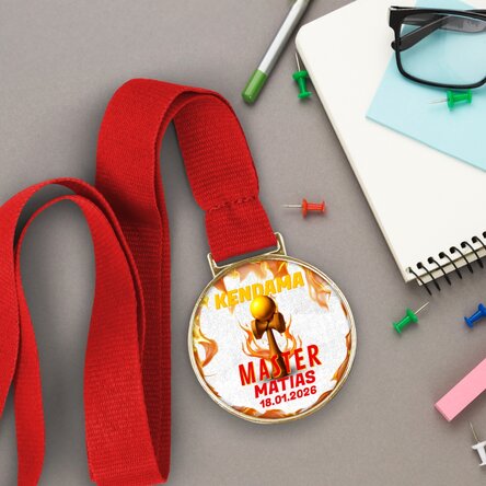 Medalie personalizată cu text - Kendama Master