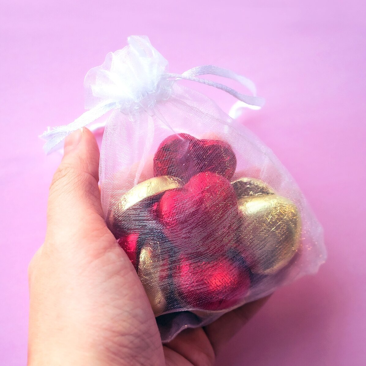 Set 10 mini ciocolățele inimioară personalizate cu poze și text - Mesaj ascuns