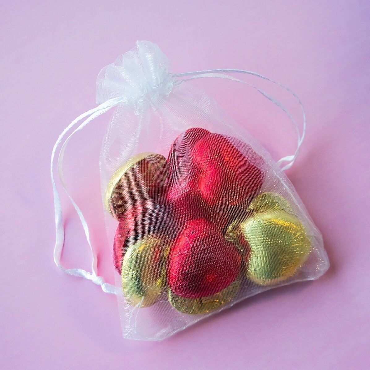 Set 10 mini ciocolățele inimioară personalizate cu poze și text - Mesaj ascuns