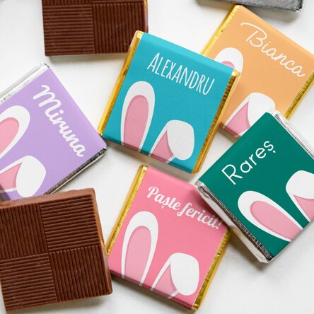 Mini ciocolată personalizată cu nume - Bunny