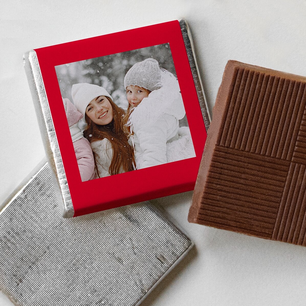 Mini ciocolată personalizată cu o poză