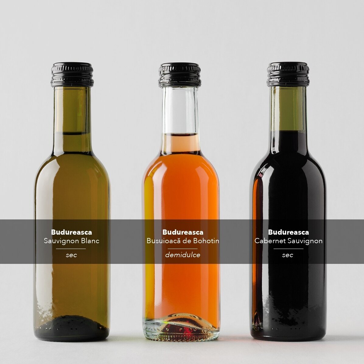 Mini sticluță de vin mărturie personalizată cu text - Mulțumire