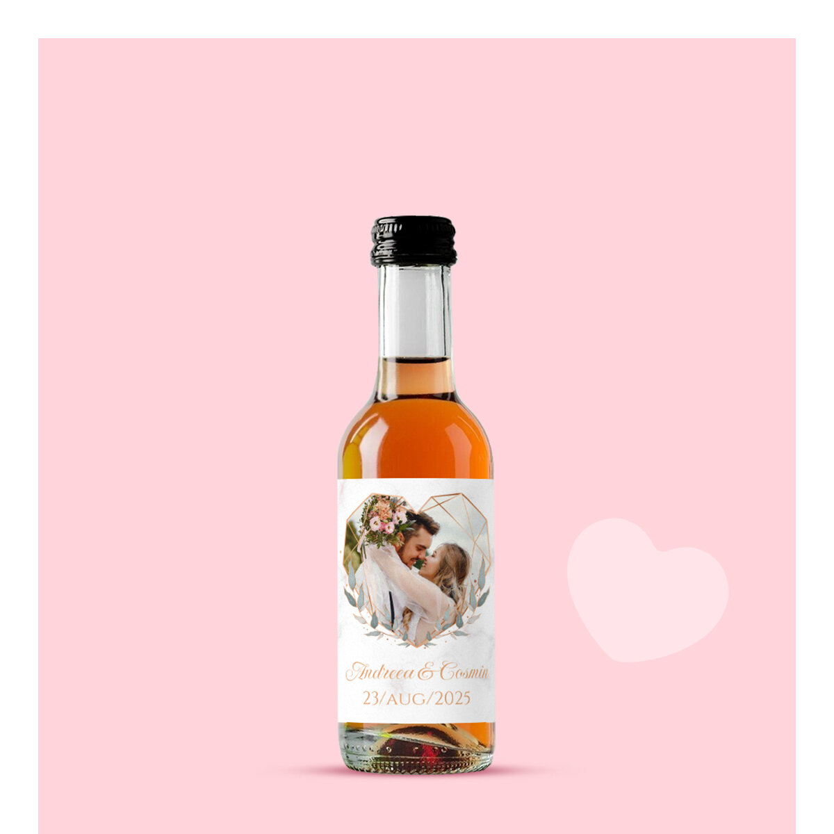 Mini sticluțe de vin personalizate de Valentine