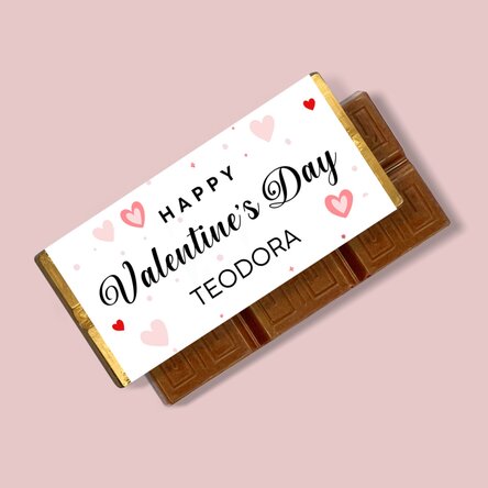 Mini tabletă de ciocolată personalizată cu mesaj - Valentine