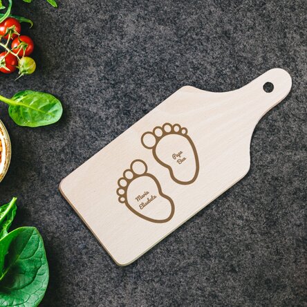 Mini tocător personalizat - Amprentă de bebeluș