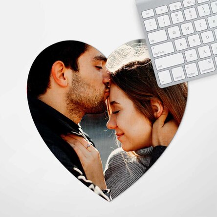 Mouse pad inima personalizat cu o poză
