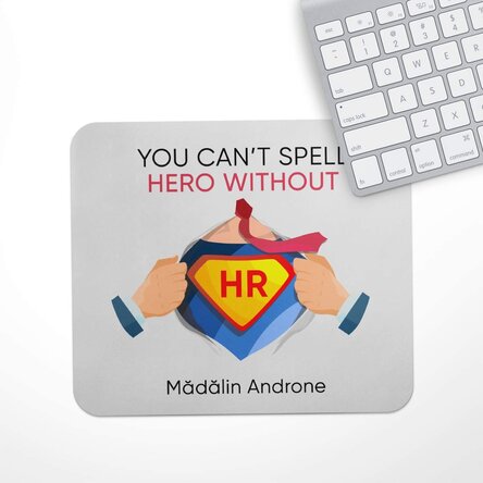 Mouse pad personalizat cu mesaj - HR