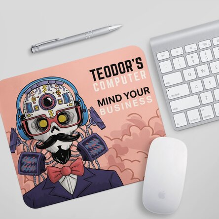 Mouse pad personalizat cu text - Cyborg