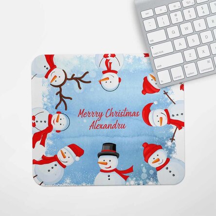 Mouse pad personalizat cu text - Snowman