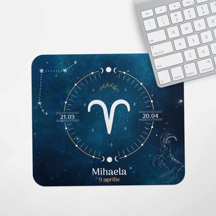 Mouse pad personalizat cu text - Zodie