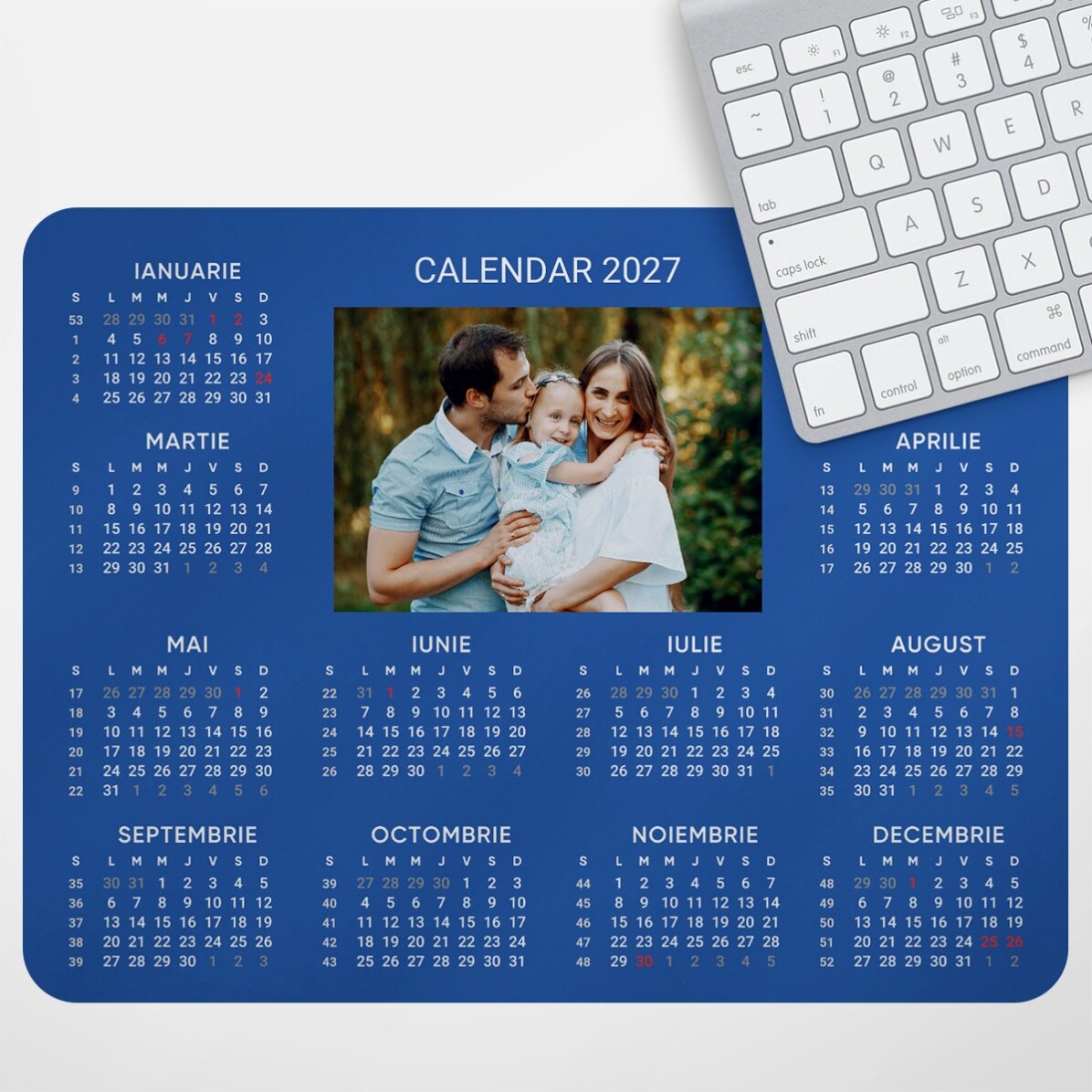 Mouse pad XL personalizat cu o poză - Calendar