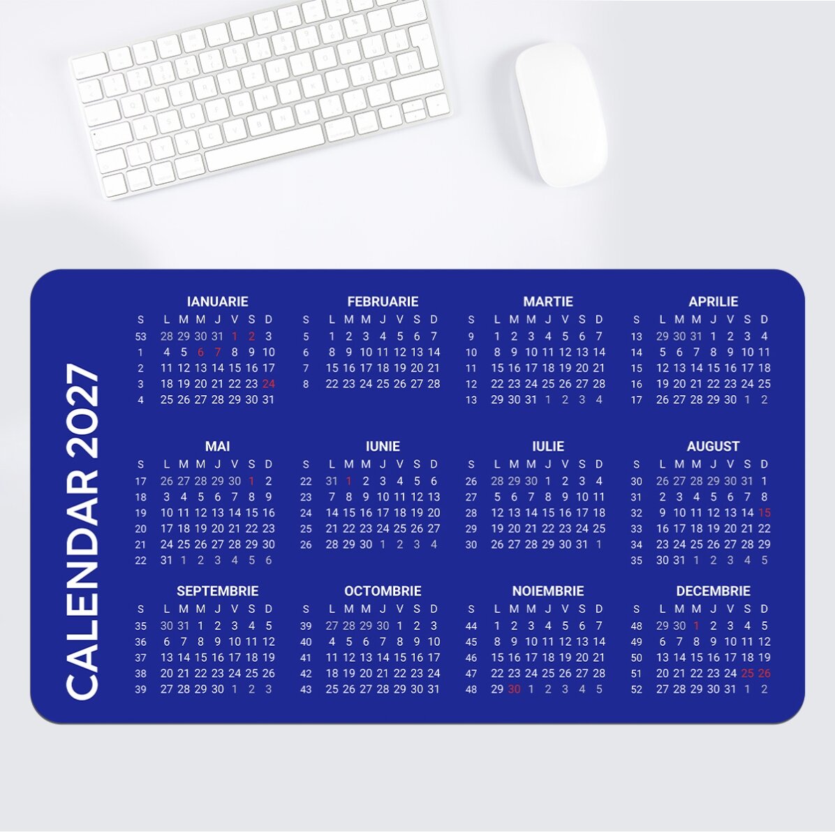 Mouse pad XXL personalizat cu calendar