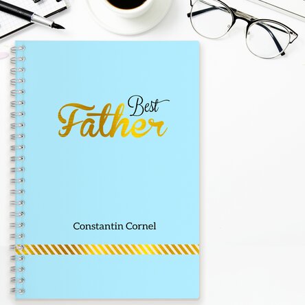 Notebook personalizat - Best Father, Blue