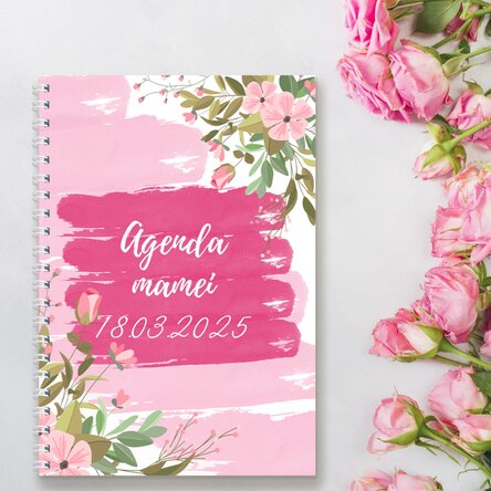 Notebook personalizat cu flori - Agenda mamei