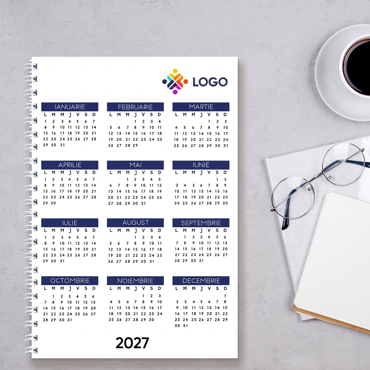 Personalised notebook with logo - Calendar