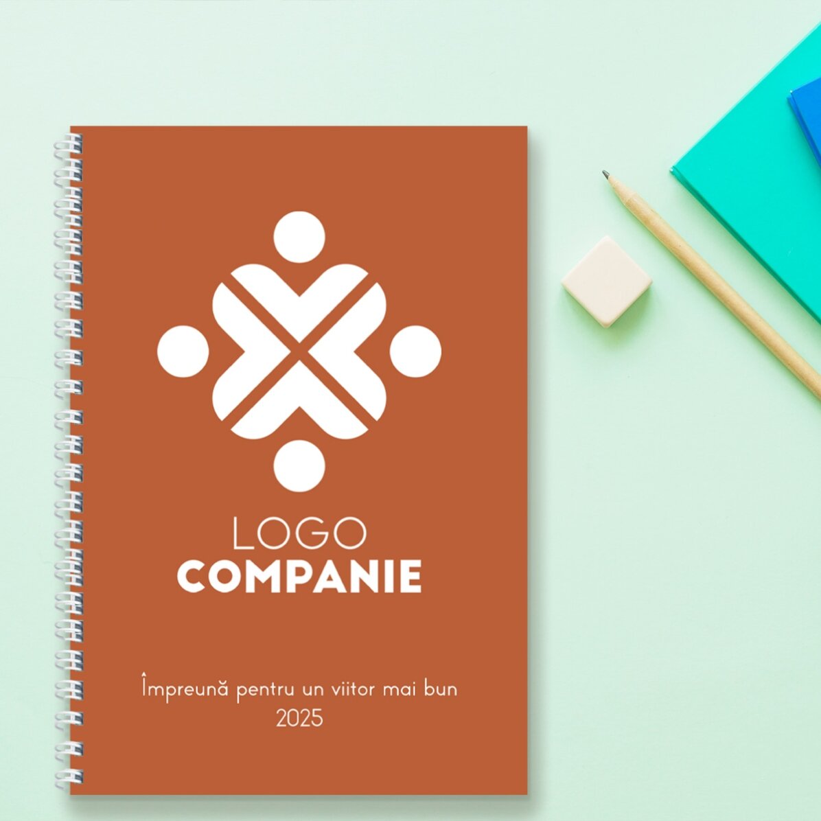 Notebook personalizat cu logo și tagline