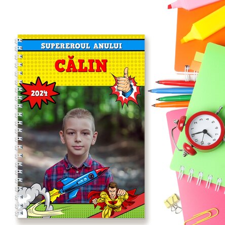 Notebook personalizat cu poză și text - Comic book