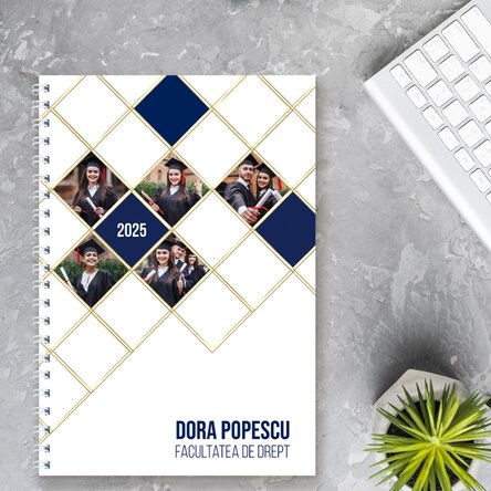 Notebook personalizat cu poze și text - Happy Graduation