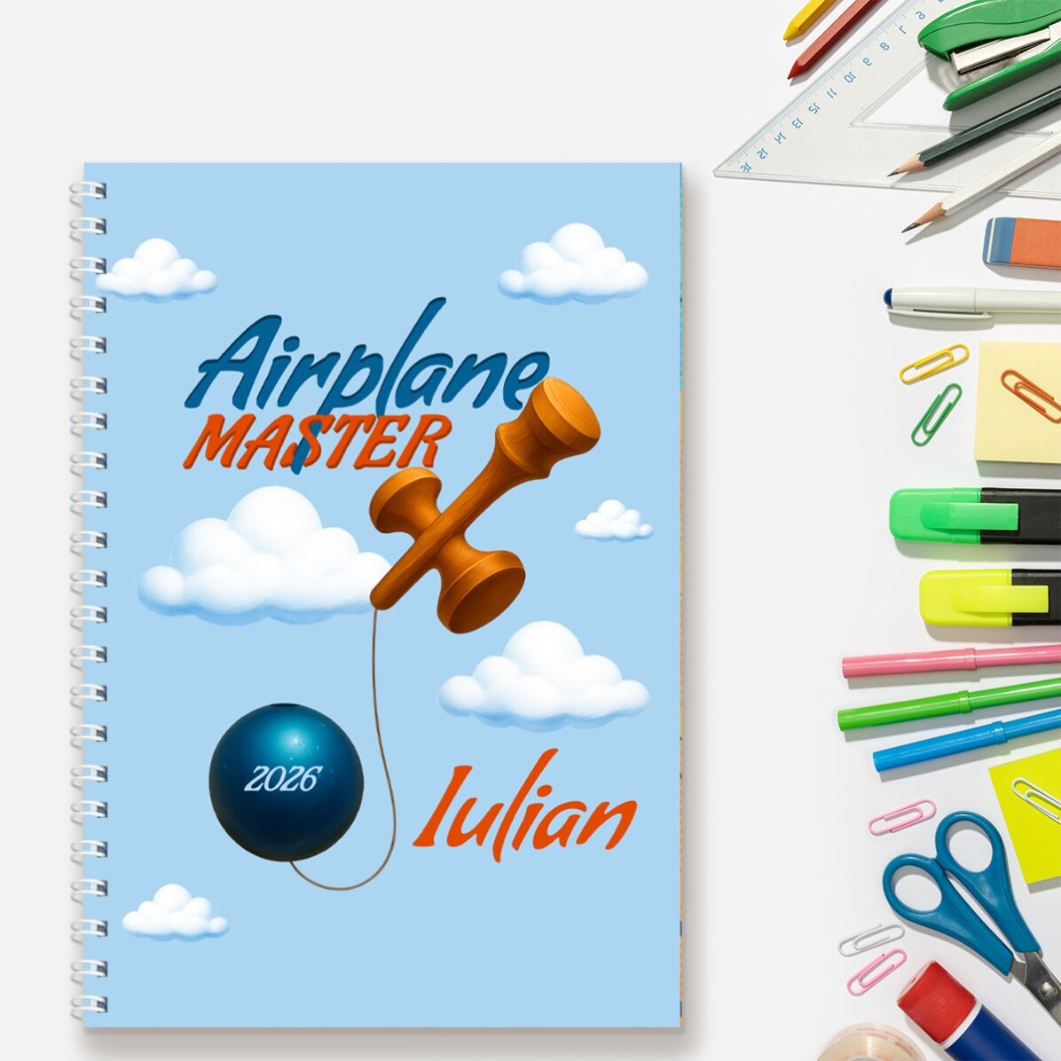 Notebook personalizat cu text - Airplane Master