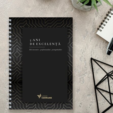 Notebook personalizat cu text - Aniversare brand