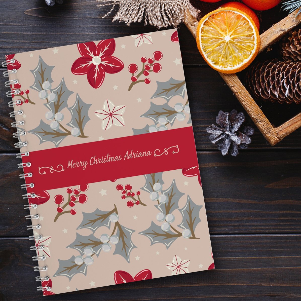 Notebook personalizat cu text - Christmas