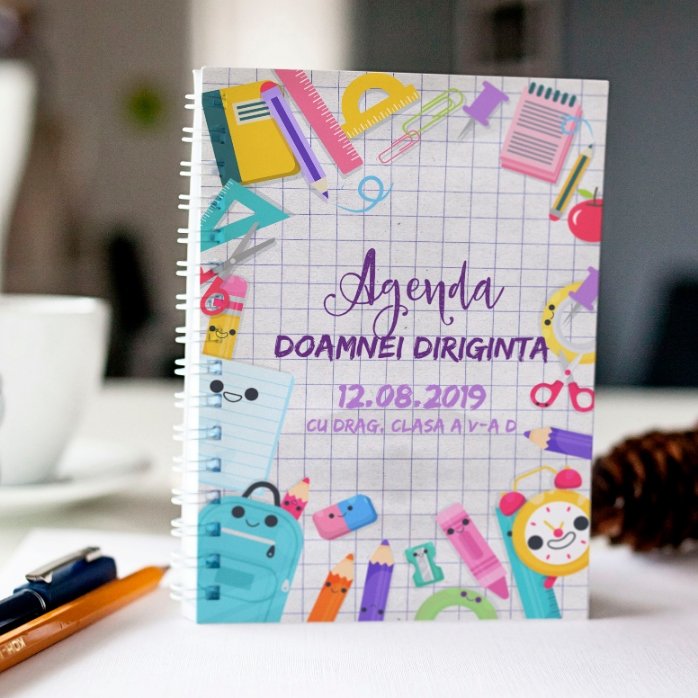 Notebook personalizat cu text - Agenda profesorului