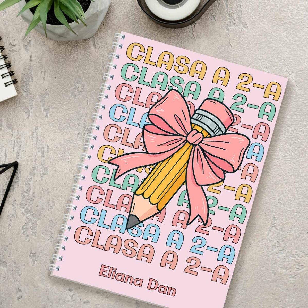 Notebook personalizat cu text - Pretty pencil 