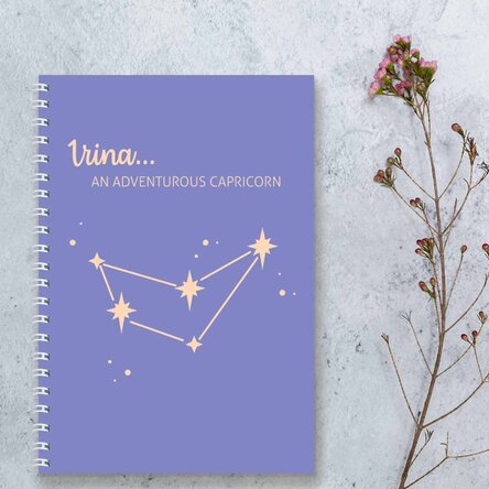 Notebook personalizat cu text - Zodia Capricorn