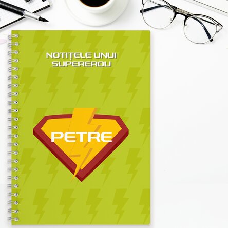 Notebook personalizat - Supererou