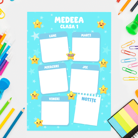 Orar personalizat cu mesaj