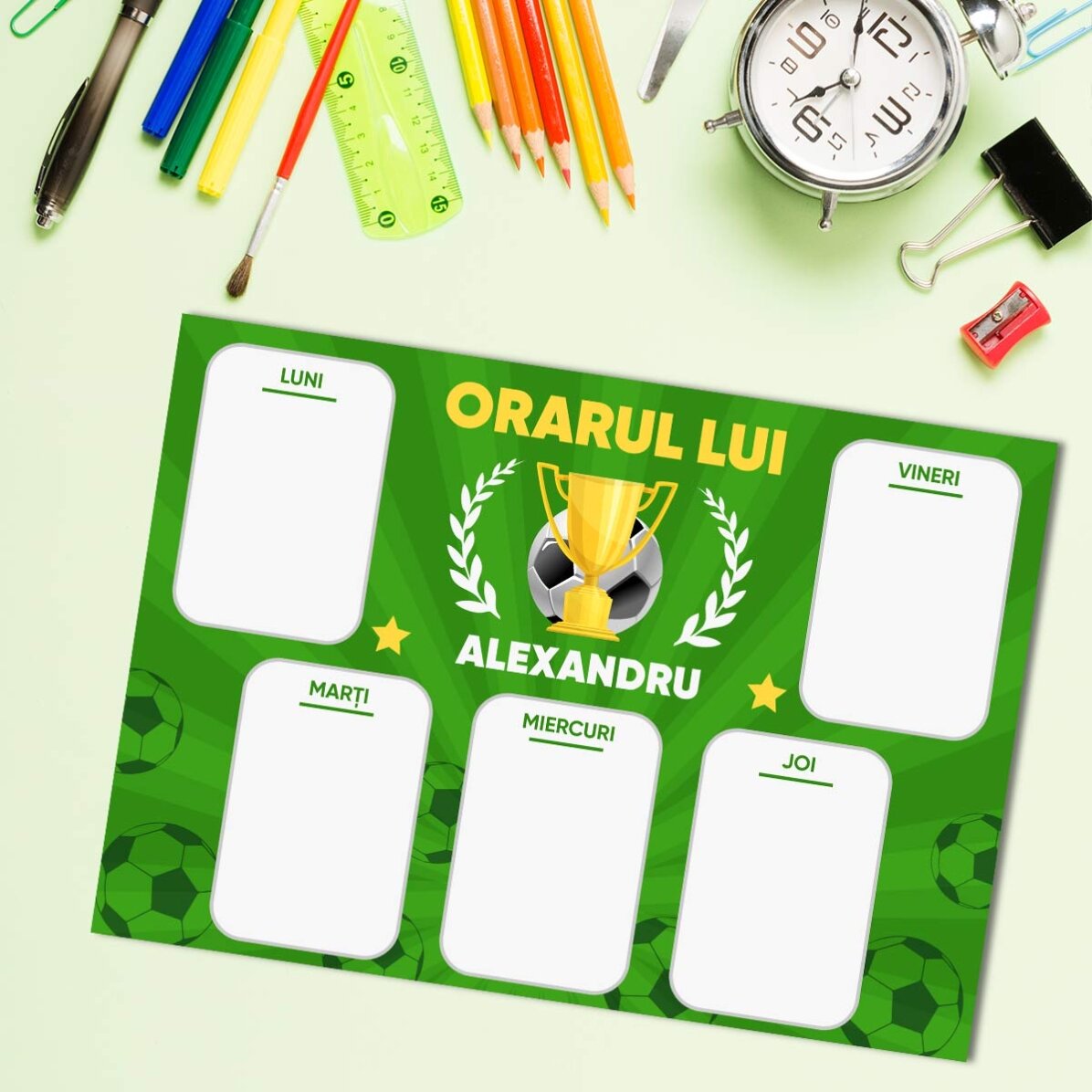 Orar personalizat cu text - Campion