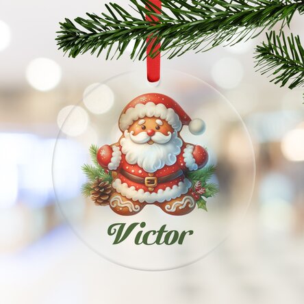 Ornament rotund personalizat cu nume - Turtă dulce