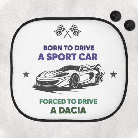 Parasolar auto personalizat cu text - Born to drive