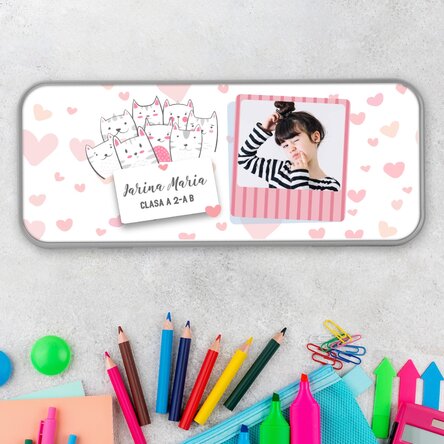 Penar personalizat cu o poză și text - Kitty