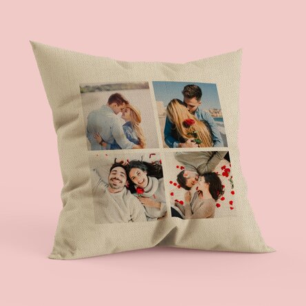 Pernă personalizată cu 4 poze - In