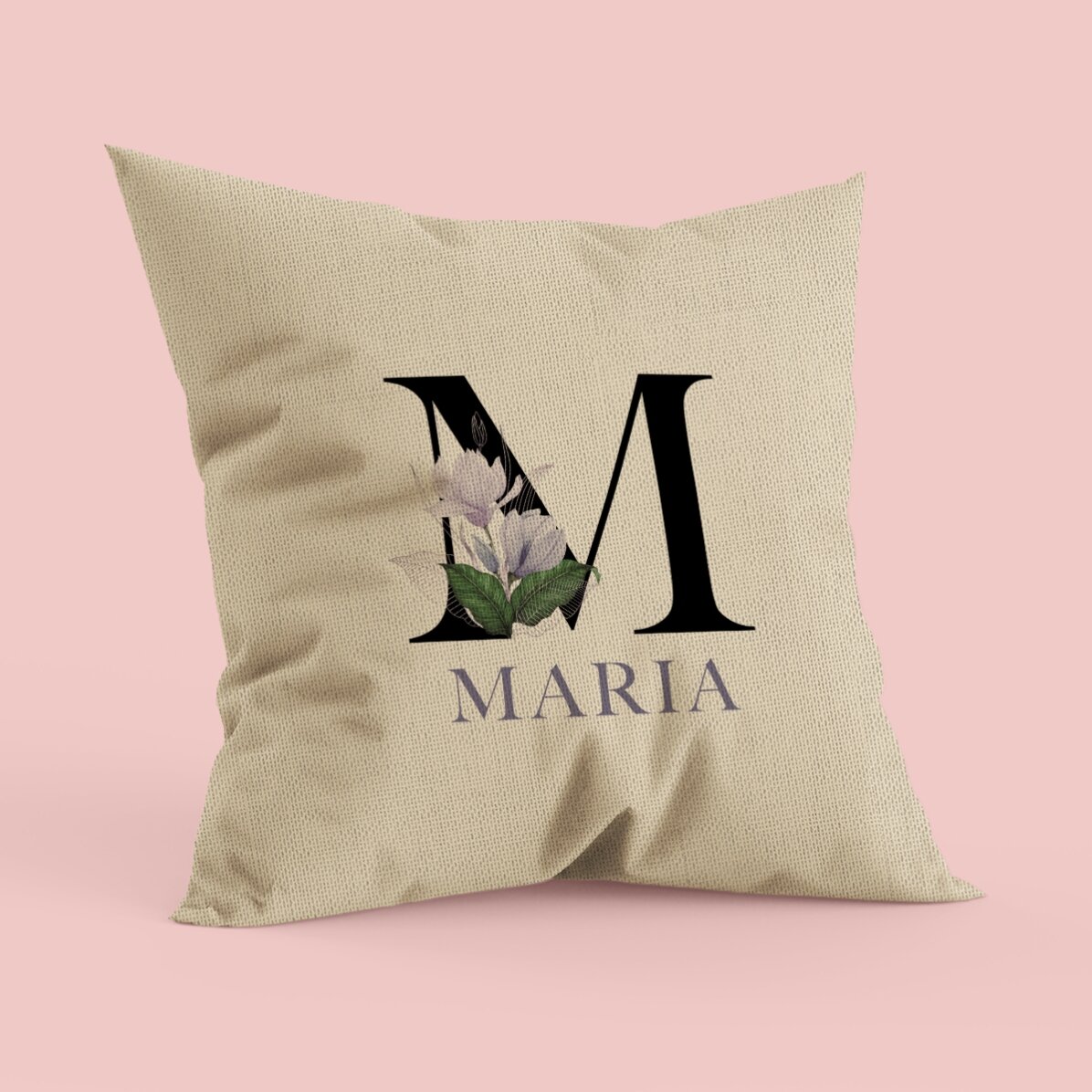 Pernă personalizată cu inițială și nume - In