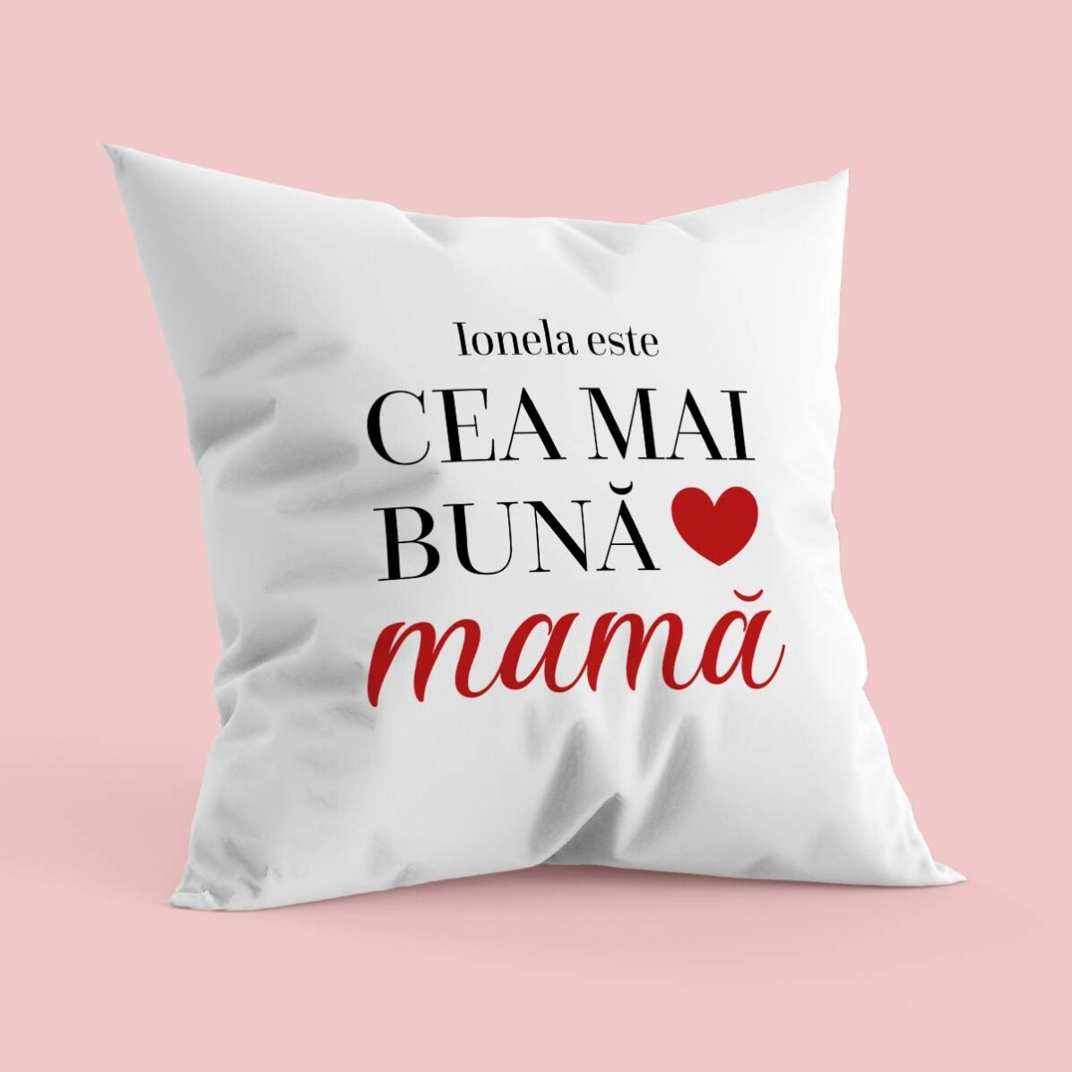 Pernă personalizată cu mesaj pentru nași