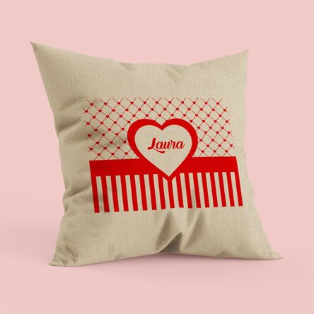 Pernă personalizată cu nume de dragoste - In