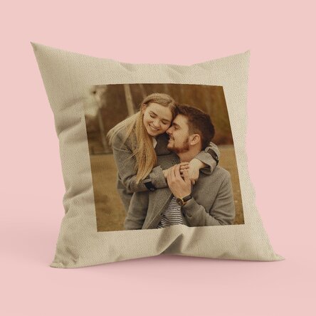 Pernă personalizată cu o poză pătrată - In