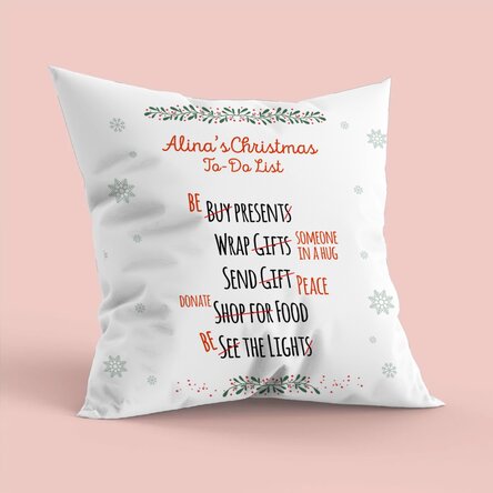 Pernă personalizată cu poză, format mare - To-Do List