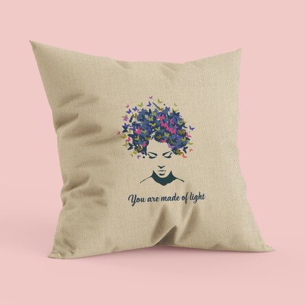 Pernă personalizată cu text - Butterfly effect - In