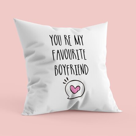 Pernă personalizată cu text - Favourite boyfriend