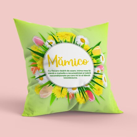 Pernă personalizată cu text, format mare - Spring time