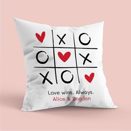 Pernă personalizată cu text - Inimă