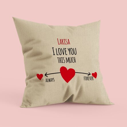 Pernă personalizată cu text - Love Meter - In