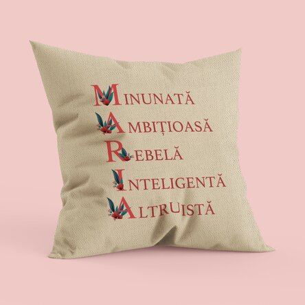 Pernă personalizată cu text - Maria In