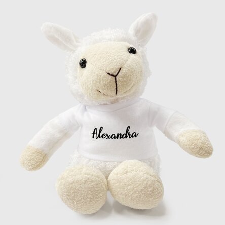 Pluș oaie personalizat cu un text 