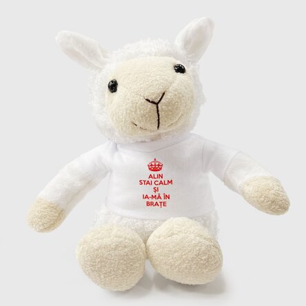 Pluș oaie personalizat - Keep Calm 
