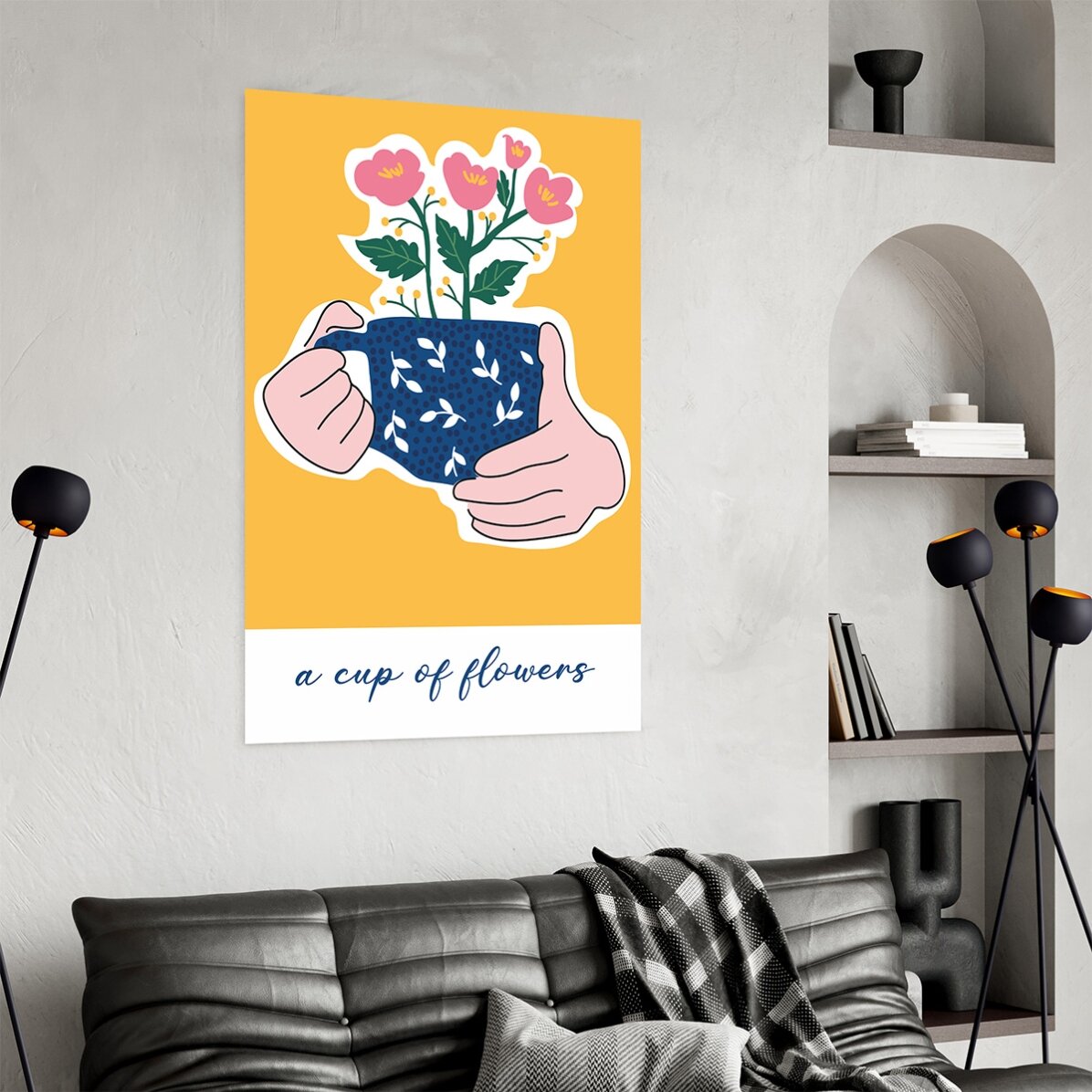Poster A cup of flowers